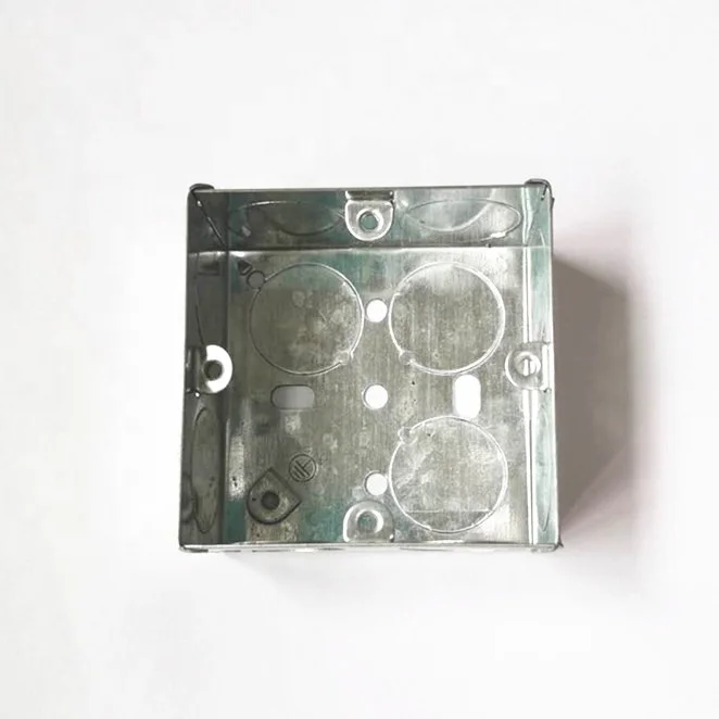 
70*70*35mm*0.6mm thickness 3*3 GI Box 1 Gang Switch Box 