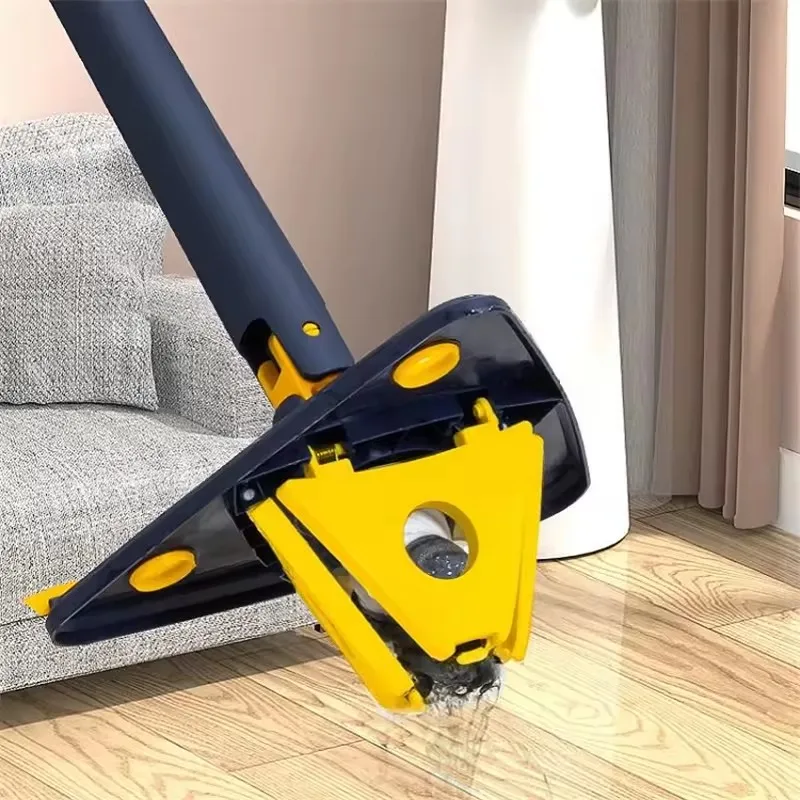 WONDERFUL triangle rotary adjust handle 360 microfiber duster magic flat triangle mop floor window mop