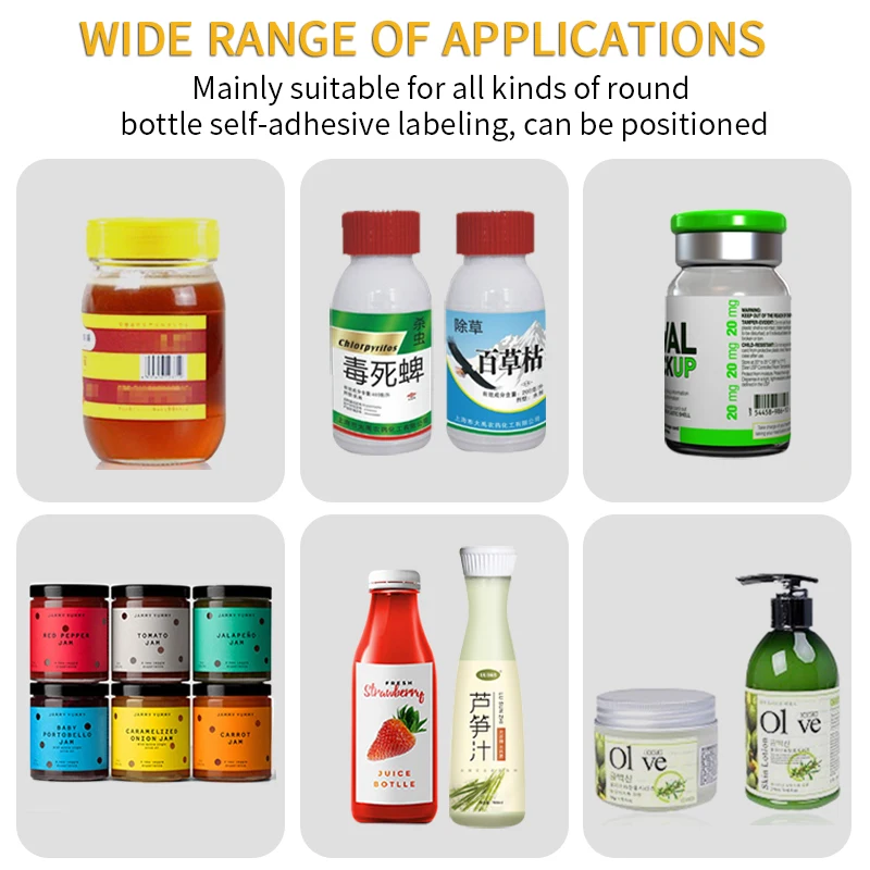 YK MT-50 semi automatic round bottle labeling machine for round bottles semi-automatic