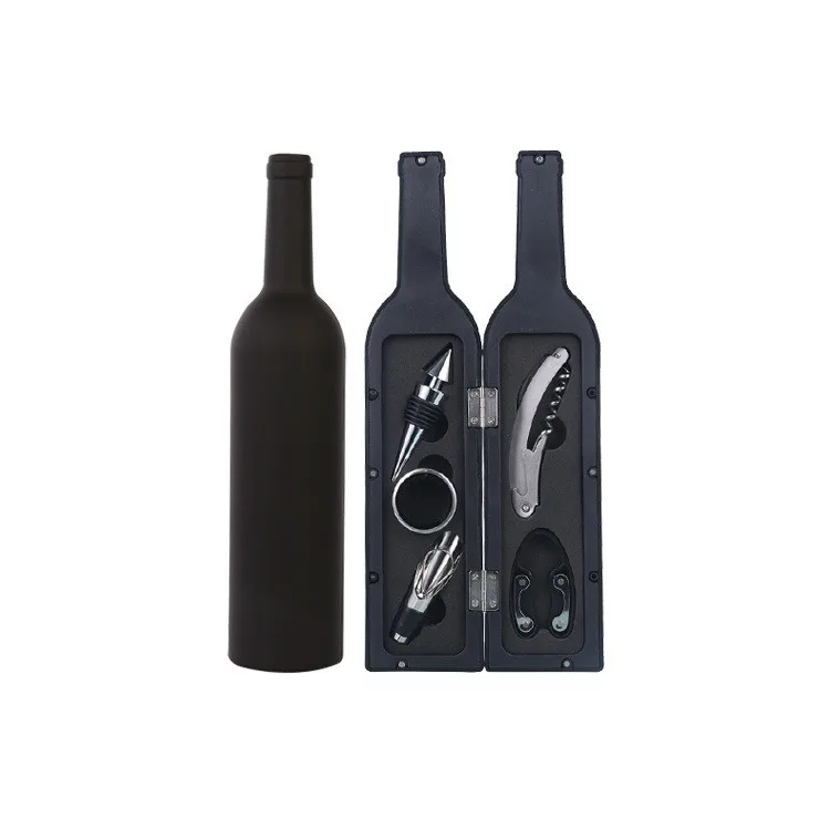 Amazon Hot Sales Corkscrew  Bar tools Sets  5 in 1 or 3 in 1 Black Plastic  Wine  Bottle  Opener Gift Set
