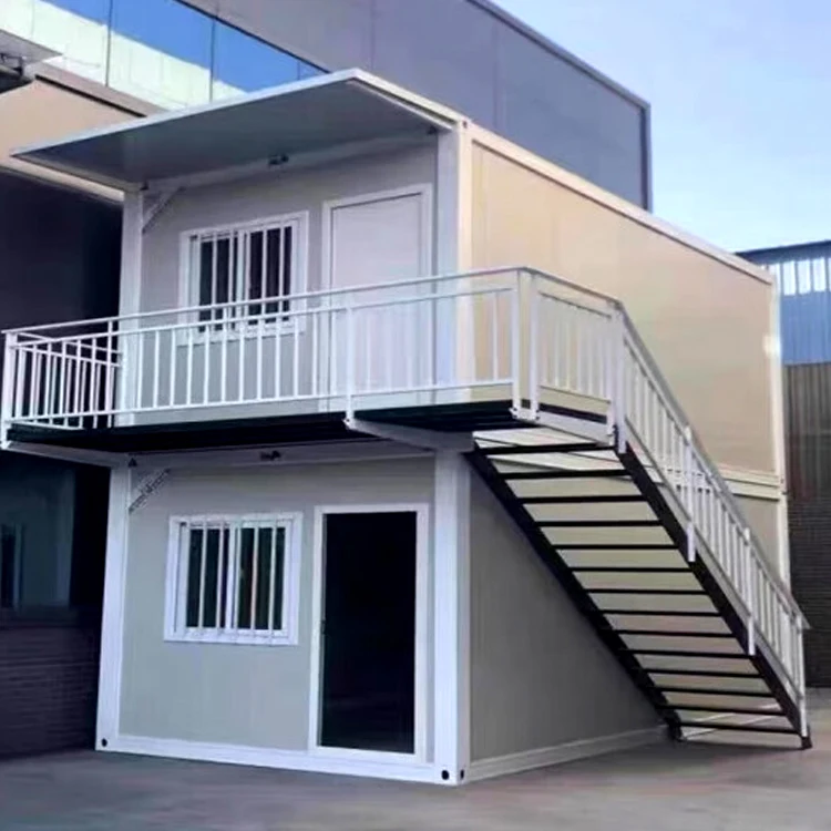 Amenities Building Prefab Flat Pack Prefabricated Multi Layer Duplex Container House  For Family Office Shop Hospital