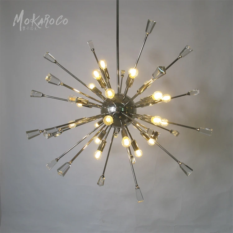 
nordic lights silver crystal chandelier ceiling lamp decoration luxury modern chandelier 