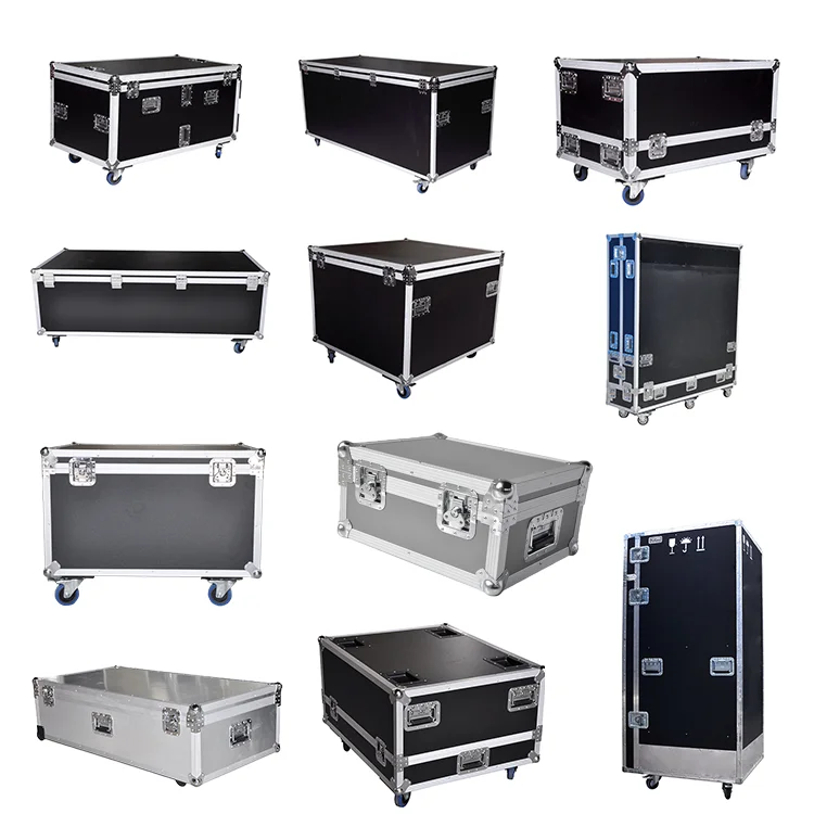 Portable Pro Audio Rack Case Customizable OEM & ODM Aluminum Storage Tool Box Flight Case with EVA Metal Audio Equipment Storage