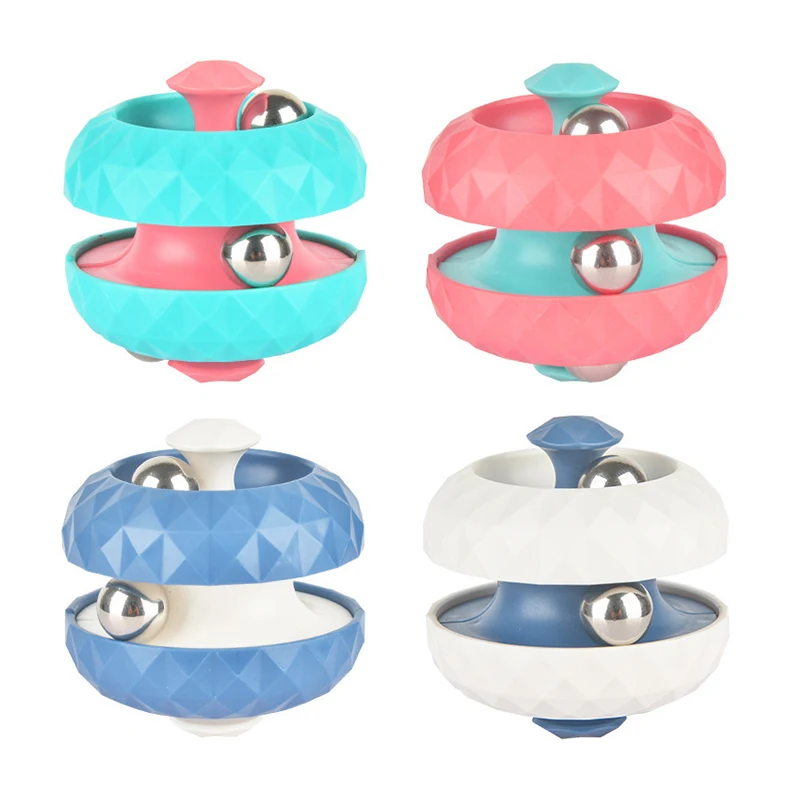 2022 New Amazon Top Selling Metal deformation Fingertip Spinner Sensory Pinball Gyro Rotation Bead Orbital Ball Toy Fidget Toys
