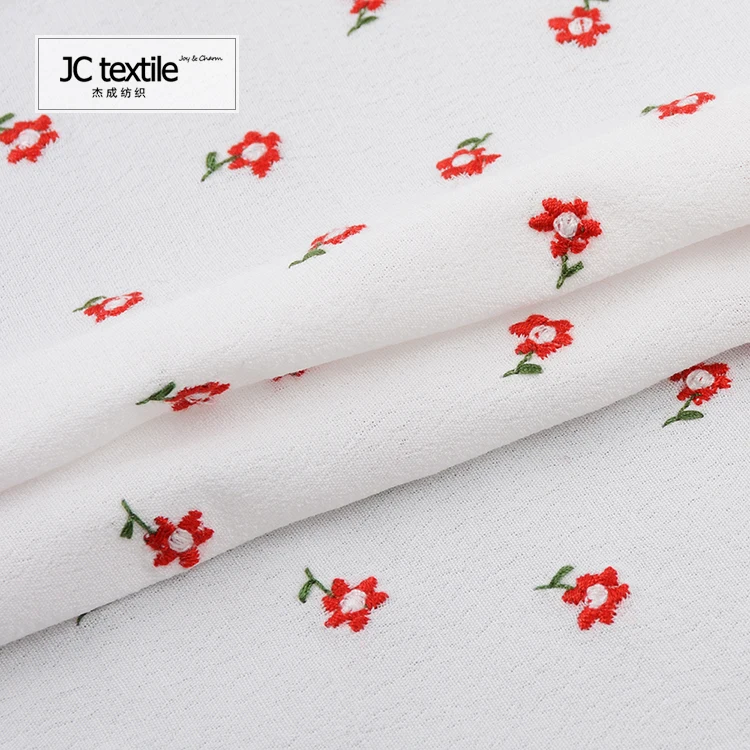 Gold supplier modern smooth customized custom embroidered fabric