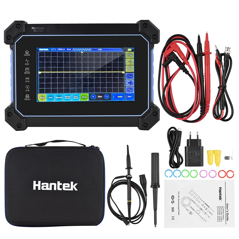 Hantek TO1112C  2 Channel 110MHz  250M-1G Sa/s Sampling 8M Storage Multi-function Full Touch Screen Tablet Digital Oscilloscope