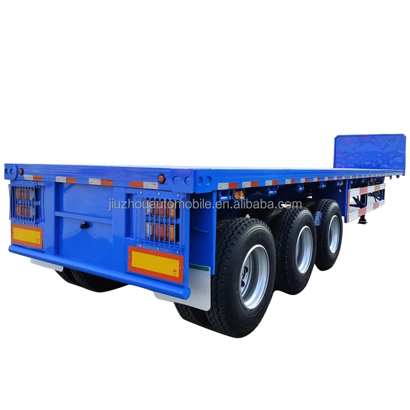 3 Axle Heavy Duty Custom 20ft/40ft Flatbed Container Semi Trailer With Container Lock Flatbed Container Semi Trailer