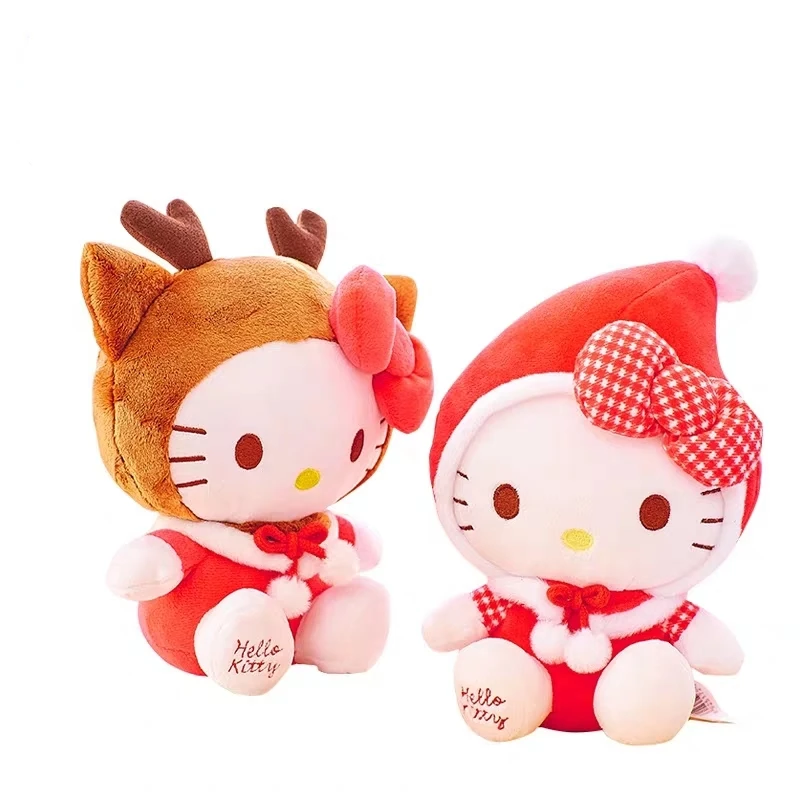Оптовая продажа Sanrio рождественские Косплей Мягкие игрушки на заказ плюшевые игрушки Hello Kitty Kawaii мягкие игрушки для детей подарок