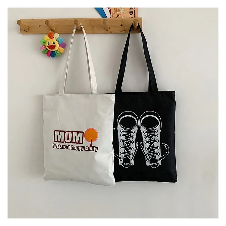 Large Capacity Cartoon Printing Lady Shoulder Bag Fashion Trend Canvas Shopping Bag Hand Bags Women