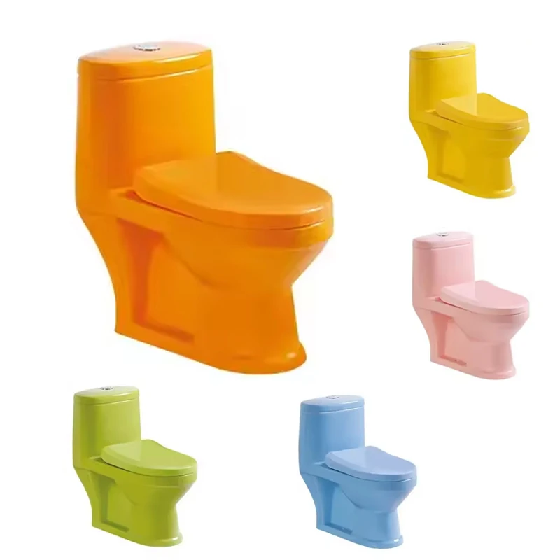 Modern Children Bathroom WC Toilets Colorful Baby Ceramic Sanitary Wares One Piece Toilet bowl for Kid