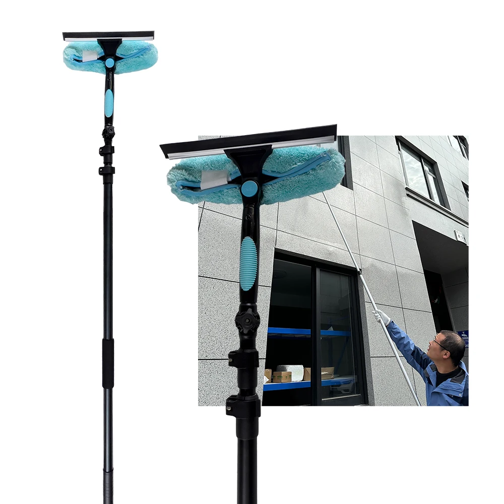 Qiyun Metal Household Tool Kit with Aluminum Telescopic Pole Screw End for Cleaning