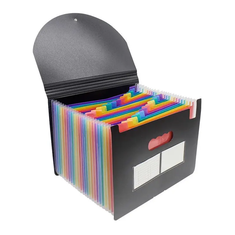 Portable Document Organizer Receipt Folder Organizer Expanding File Folder With 2 Labels