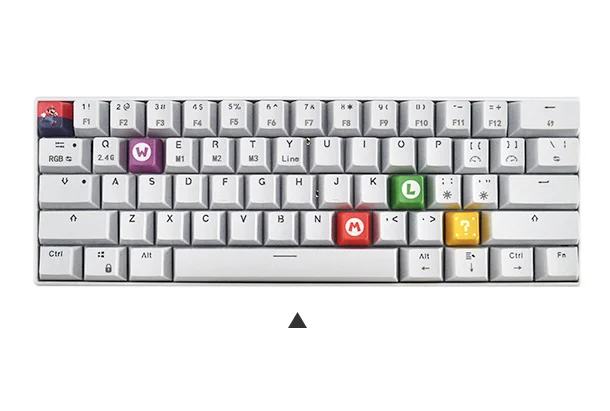 Индивидуальная индивидуальная клавиатура Keyc пять шт. сублимационная PBT цветная Pac-man Дополнительная комплектация OEM высокомеханическая