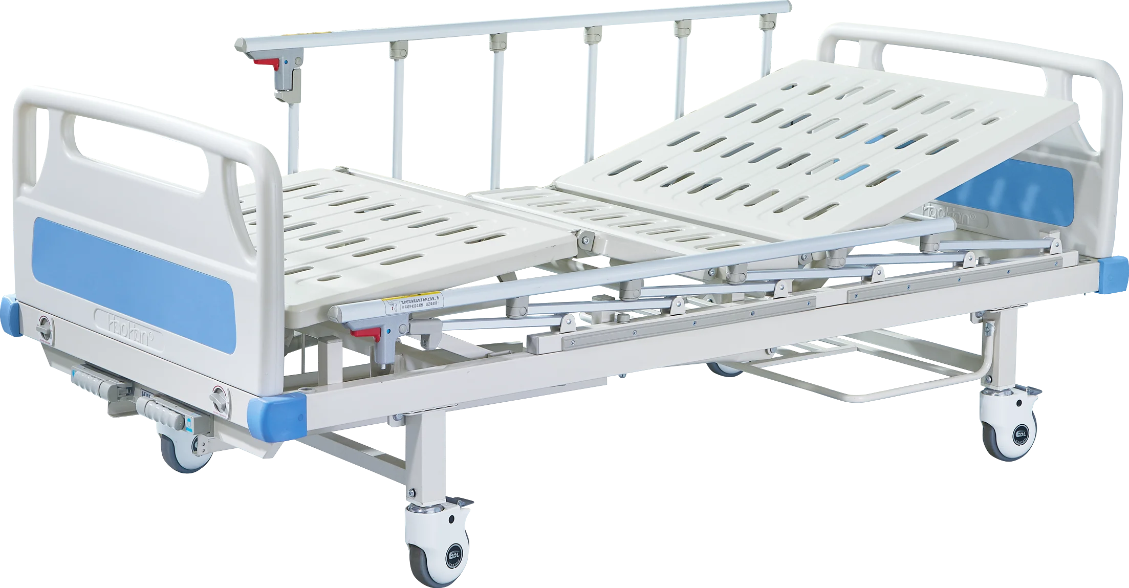HH/BC-F-3-G-040 High Quality 2-Crank Mental Manual Patient Hospital Bed With Two Function folding bed