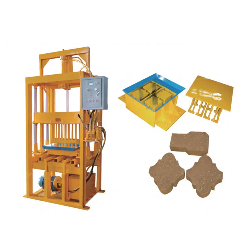 Automatic Pressure Machine Concrete Block Making Cement Blocks Paving Stones Wall Bricks and Rebar Support.