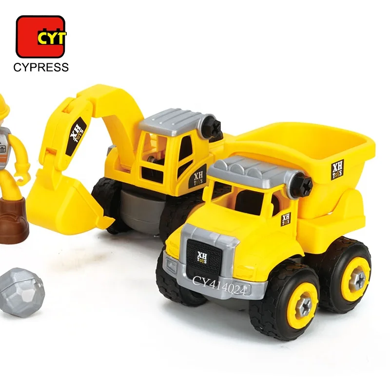 2022 New Toys Truck 2 Model Assorted Cute Mini Take Apart Assembly Toy Truck For Kids