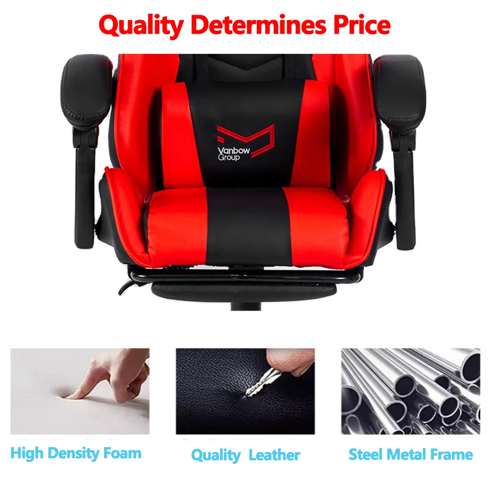 VANBOW professional custom comfortable pc computer recliner oem gaming chair with backrest and seat height adjustable