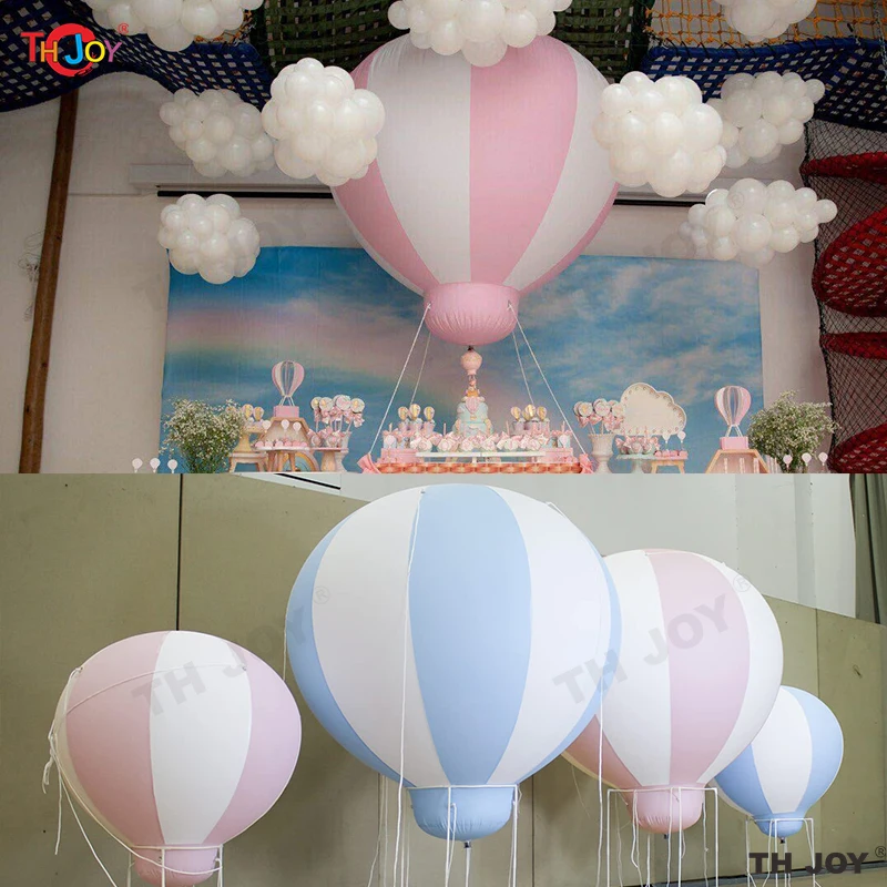 5ft PVC Half Hot Air Balloon Inflatable Hanging Balloons for Baby Shower Party Kids Birthday Event Show Exhibition Decoration