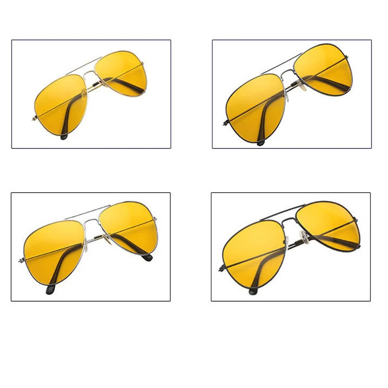 3026 Pilot Night Vision Sunglasses Men Women Glasses UV400 Sun Glasses Driver Night Driving Eyewear Wholesale