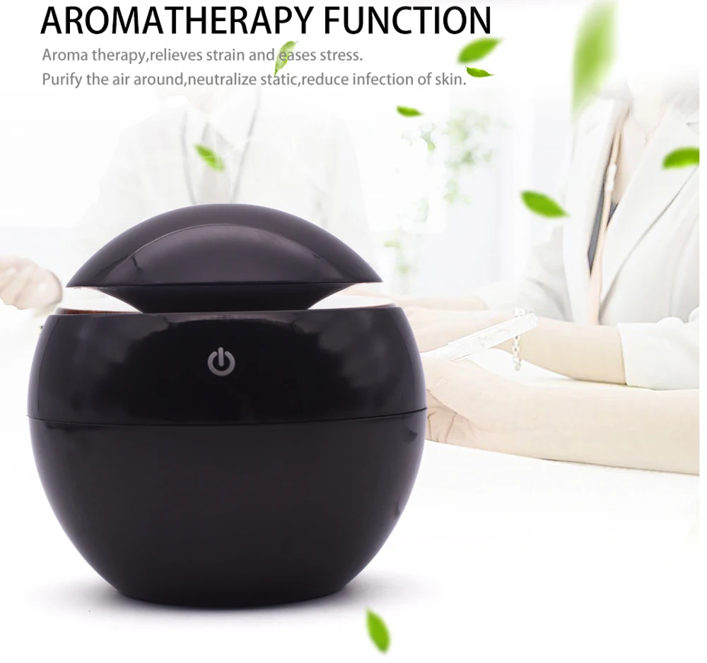 Hot Selling Portable USB Mini Aroma Essential Oil Diffuser Cool Mist Air Humidifier 7 Color LED Light For Home Bedroom Hotel