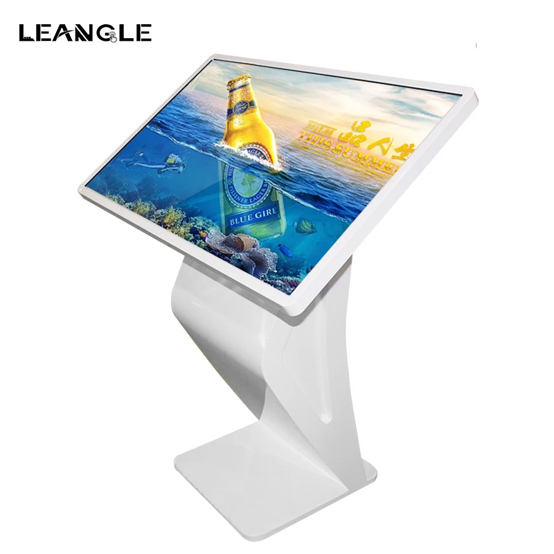 43/49/55/65 inch K shaped Touch Screen kiosk Infrared Touch Interactive LCD Advertising Player Information Centre Helpdesk kiosk