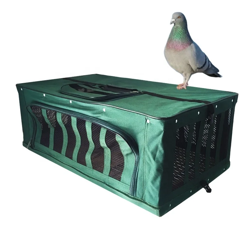 Waterproof Pigeon Cage Foldable Stainless Steel with Canvas Easy Transportation Cage