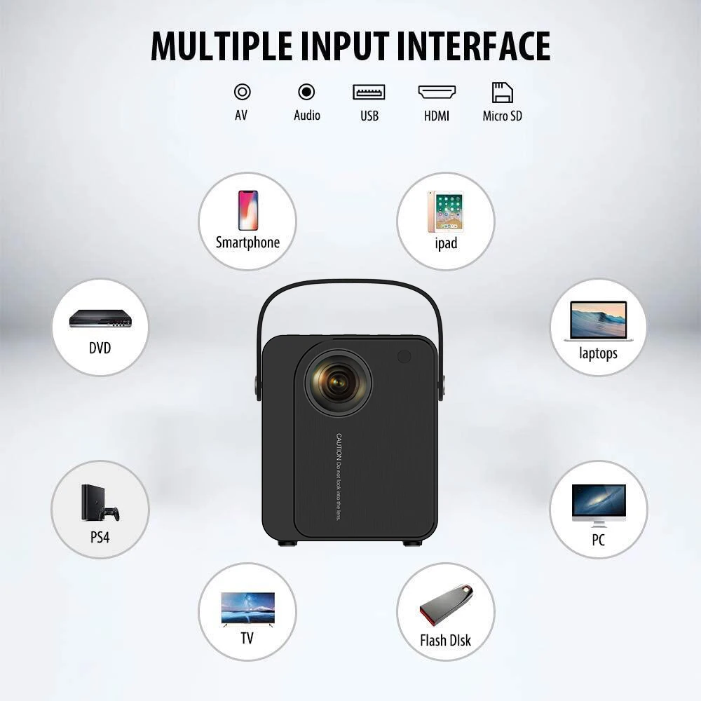 Factory Cheap Price Pocket Small Size 120 inch Beamer Projector LED Lamp 480P Projector for Smart Phone