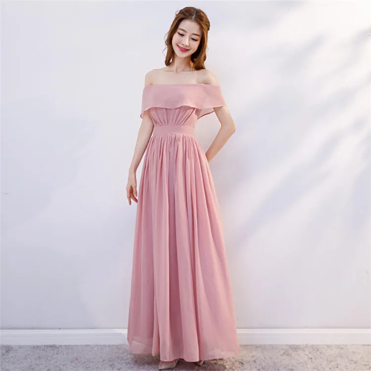 formal chiffon burgundy gorgeous long wedding dresses for bridesmaid party dresses women