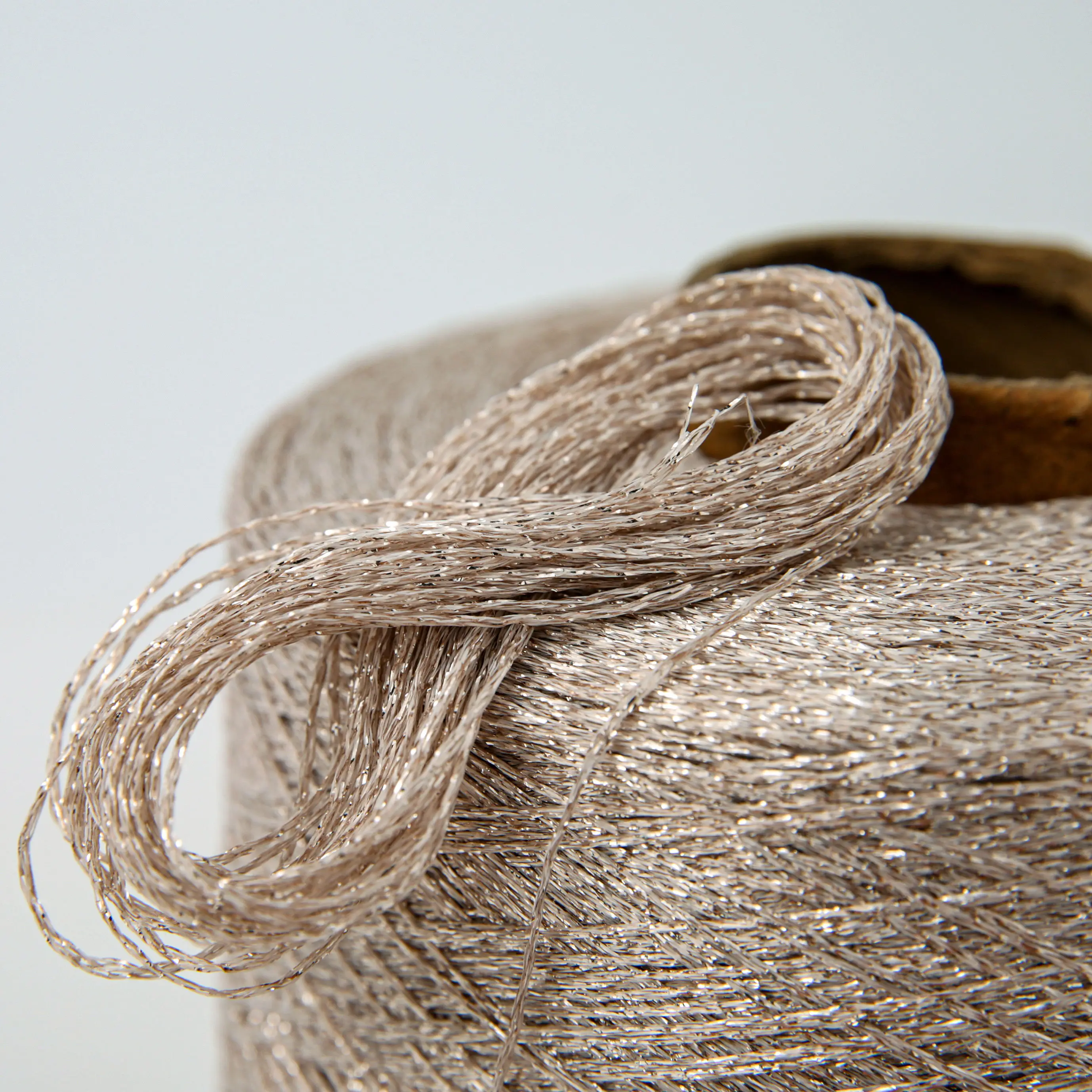 Mercerized silver yarn 65% Polyester 35% Metallic Flash Lurex Color Mixing colors knitting crochet Metallic yarn for weaving