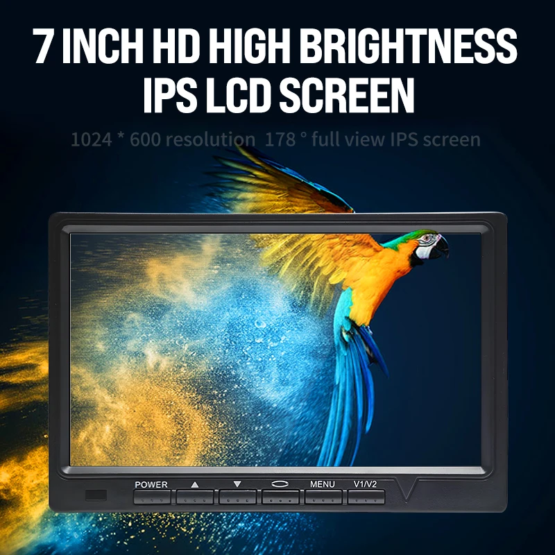 Smart Solution 7Inch HD IPS LCD Monitor with HDMI VGA BNC USB Interfaces - Free Sample Car Rearview Camera Support PC Compatible