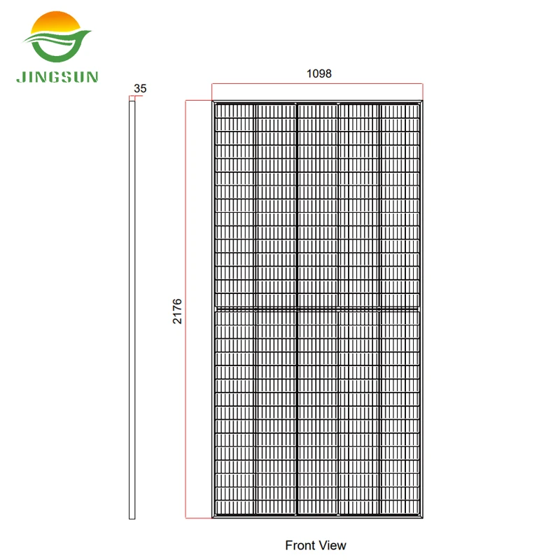 JINGSUN high quality 210mm half cut 525-550W N-type MONO Solar Modules for household use
