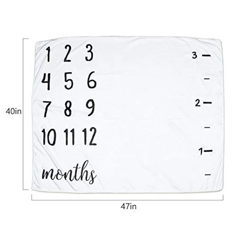 
Milestone Blanket Girl Boy Months Baby Milestone Blanket 