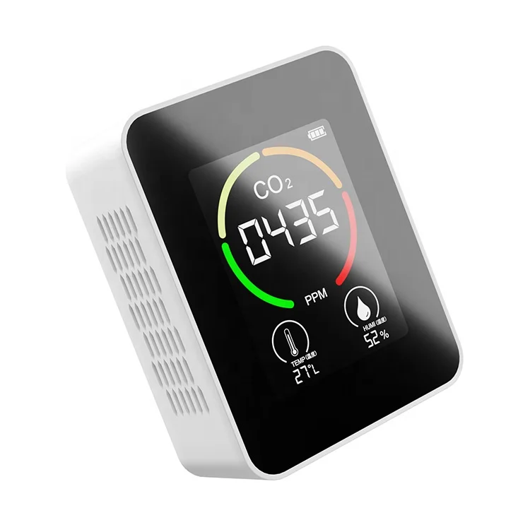 Desktop Temperature & Humidity Analyzer Rechargeable Battery Gas Monitor Air Quality Tester