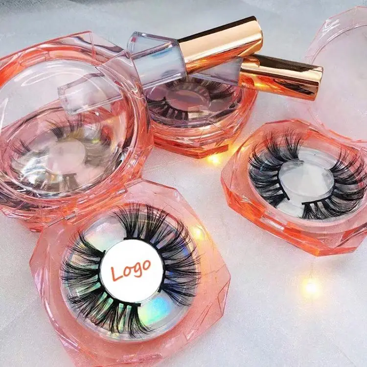 Tray Private Label Mink Eyelashes Vendor 3D 100 Mink Eyelash Strips Wholesale False Eyelashes