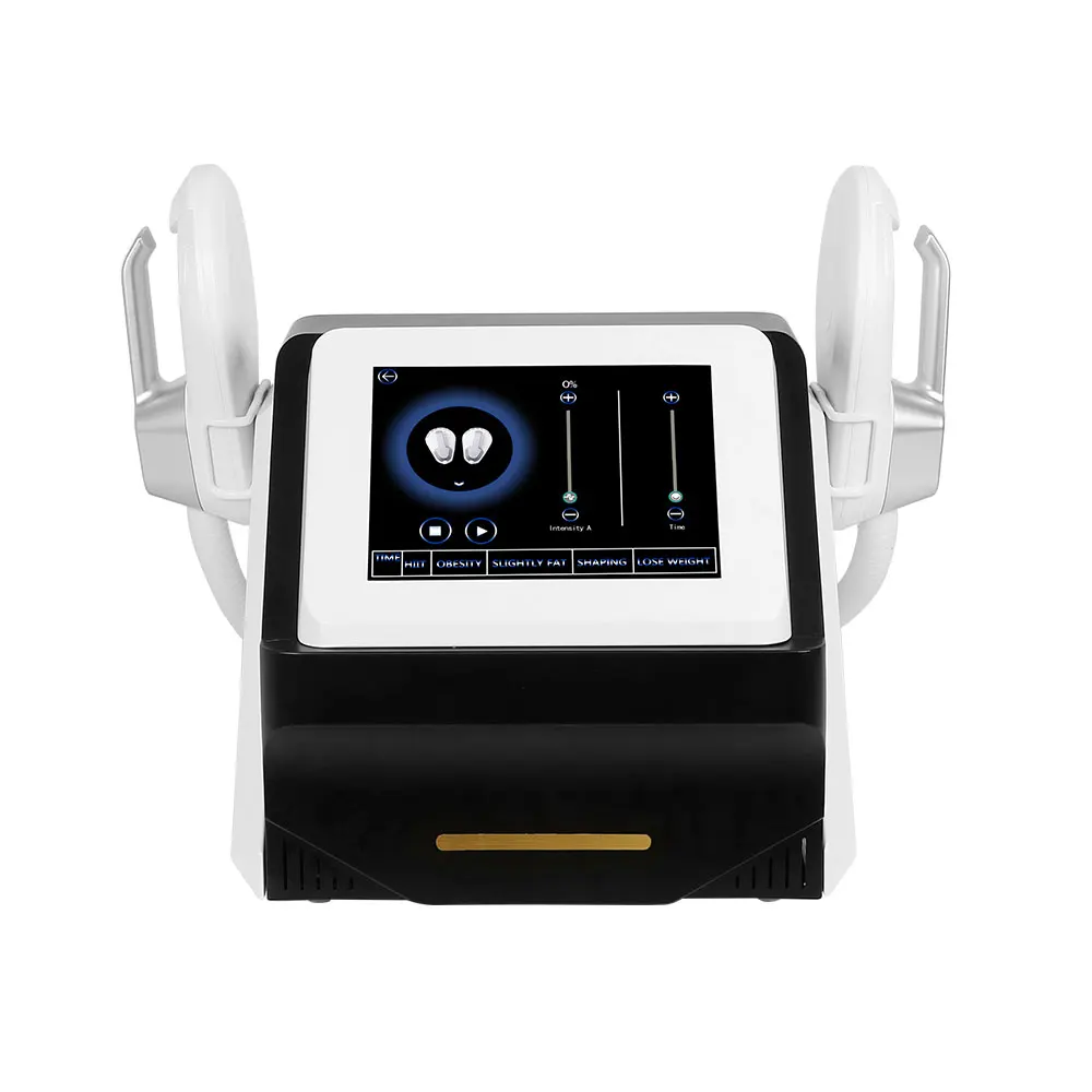Professional Electromagnetic ems muscle stimulator body slimming sculpting machine with 2 handpiece