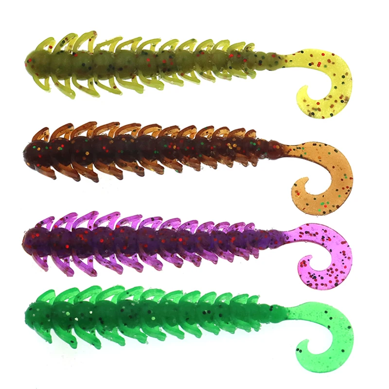 
Fishing soft Lures add salt/ shrimp smell Jig Worm Soft Baits 110mm/1.2g Artificial Sea Worms Centipede Silicone Lures 