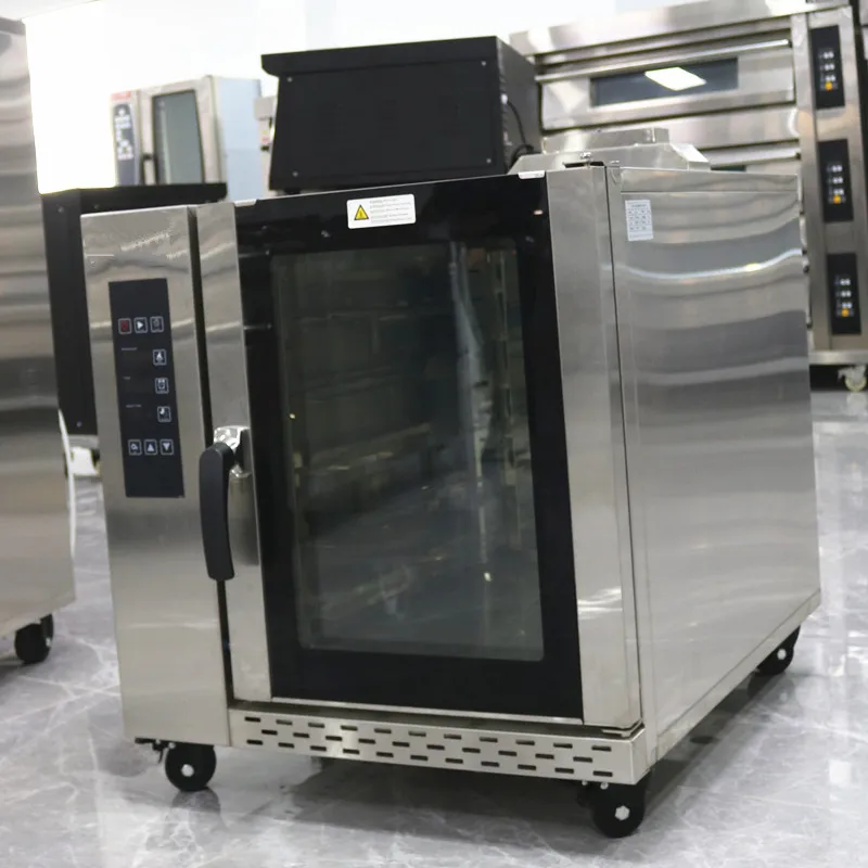 High Production Industrial  Hot Air Circulation Steam Deck Gas Convection Oven For Bread And Cake