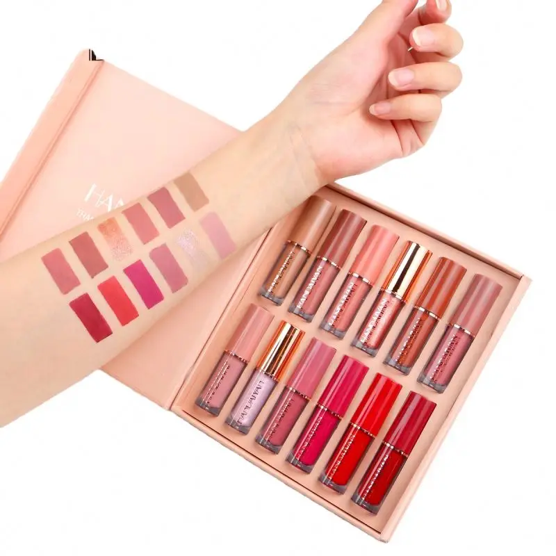 Handaiyan Holidayn Hydrating and Vegan Lipstivk Kit 12 Color Book Lipgloss Set