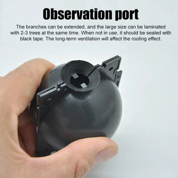 2021hot sale black plant root growing boxes grafting device high pressure propagation ball assisted cutting rooting box