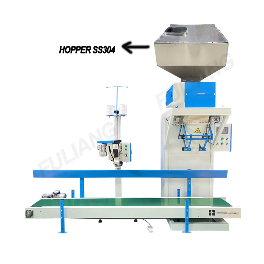 3kg 5kg 10kg 25kg 50kg Automatic Packers Filling Machine Fertilizer Feed Rice Bagging Lentils Spices Granular Packing Machine