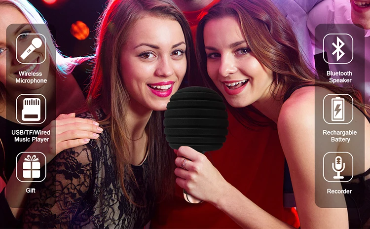 Toys Wireless Karaoke Microphone Ktv Speaker Portable Professional Usb Mic For Kids Festival Gift Phone Mike