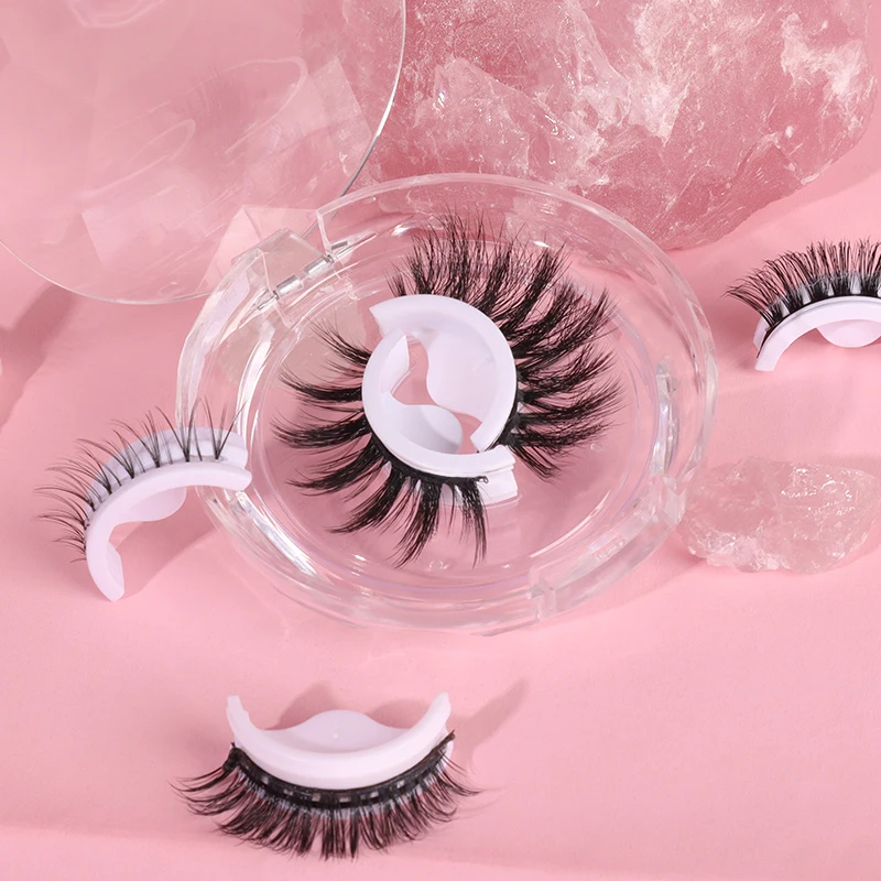 Hollyren Waterproof Preglue For Eyelashes Black Clear Band Self Lash Glue 3d Reusable Self Adhesive Eyelashes Without Glue