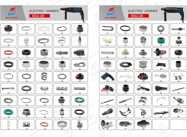 Top Manufacturer Factory Directly All Power Tools Spare Parts GBH 2 28 DF Rotor Para Demoledor