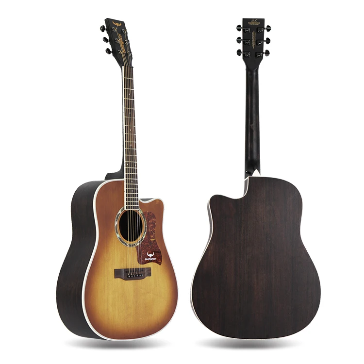 OEM Bullfighter D-4119 Spruce Wood  Acoustic Guitar Solid Top Vintage Red stringed instruments guitar acustic guitars musical instruments