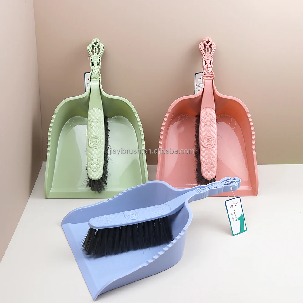 Mini Home Use Desktop Cleaning Brush Broom Set Dust Collect tool broom with Plastic PET Bristles