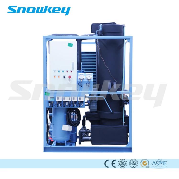 
Snowkey tube ice making machine with stainless steel evaporator 