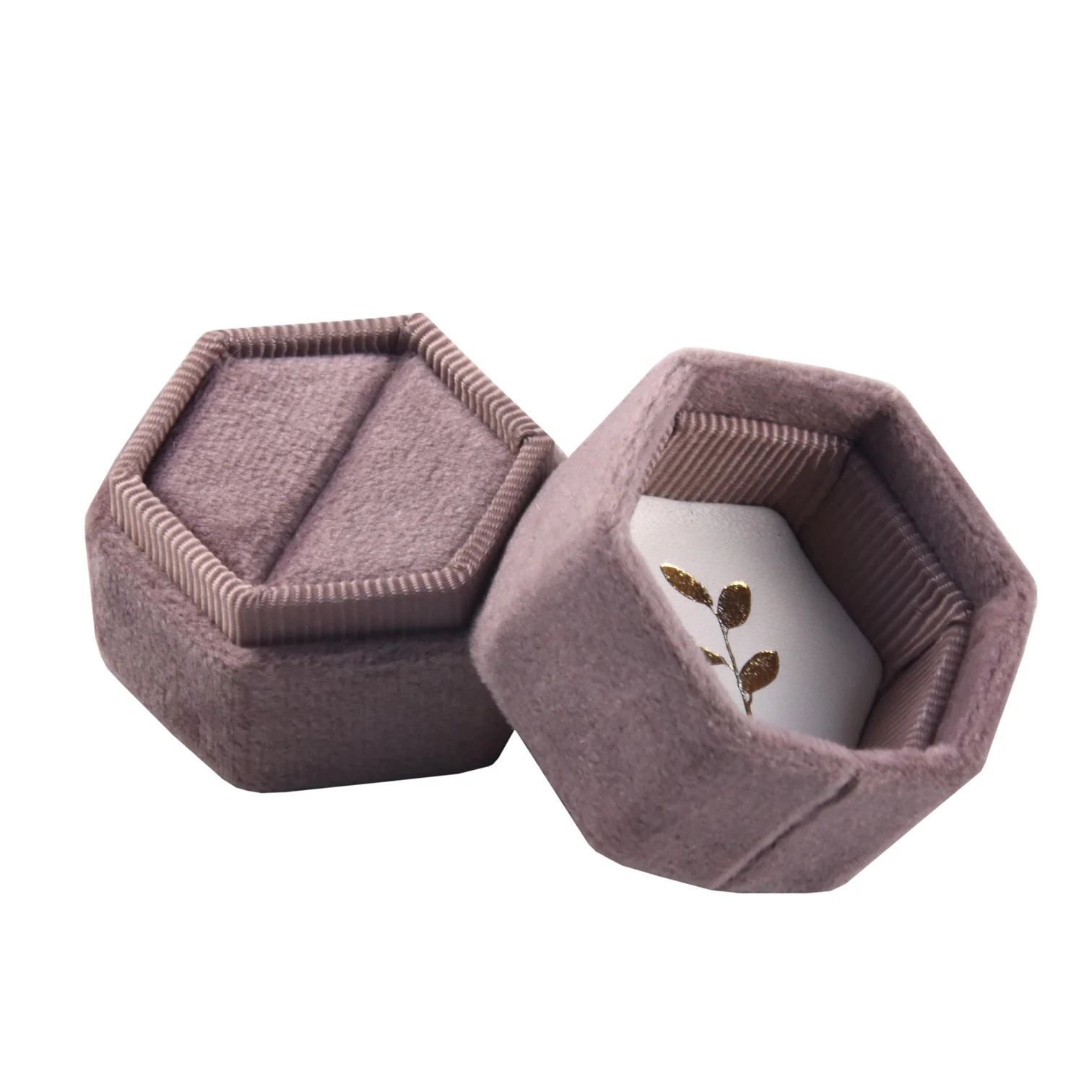 Custom square velvet material engagement ring box antique ring box with logo