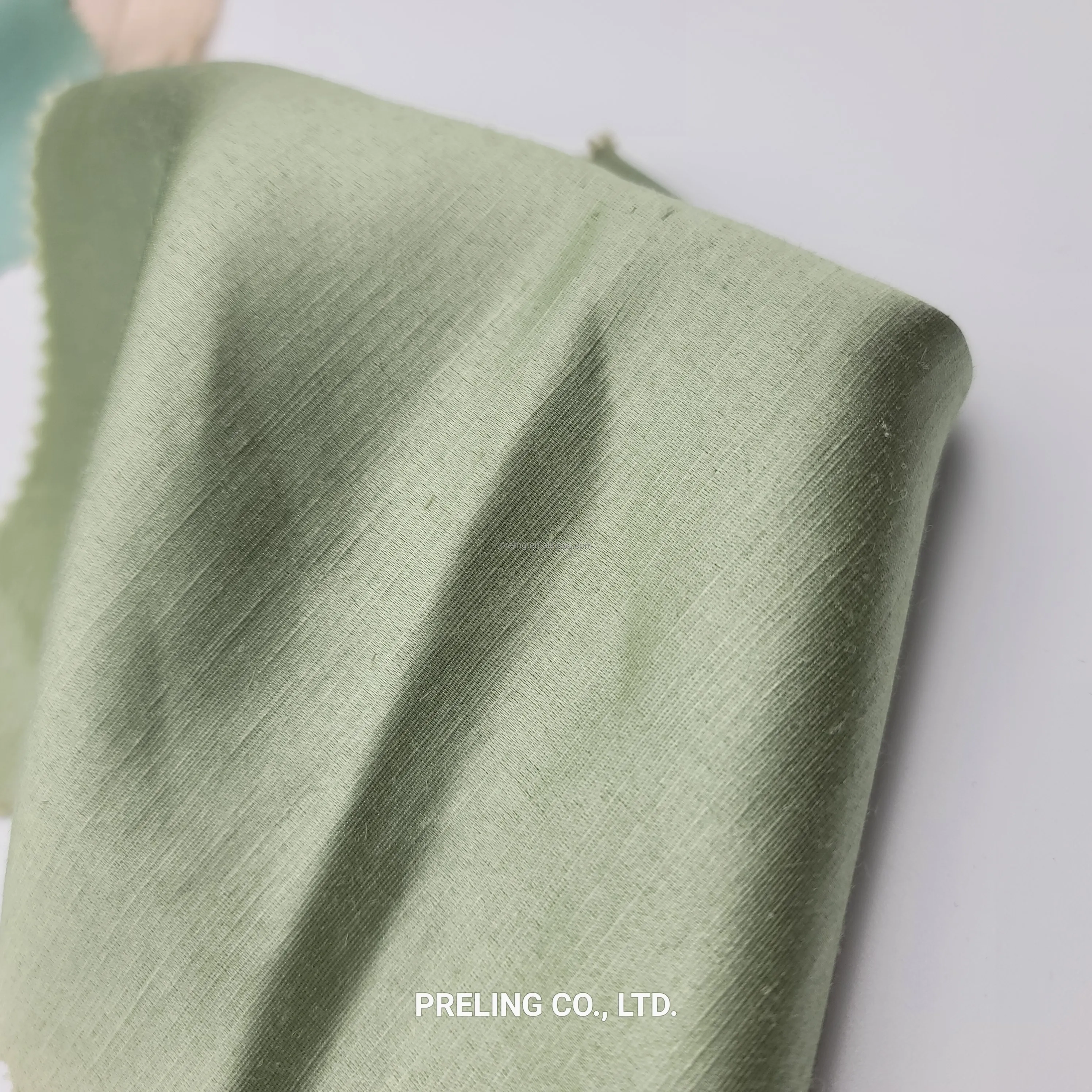 Eco friendly organic 68%Hemp 32% silk cotton176GSM woven satin for shirt blouse sleeping