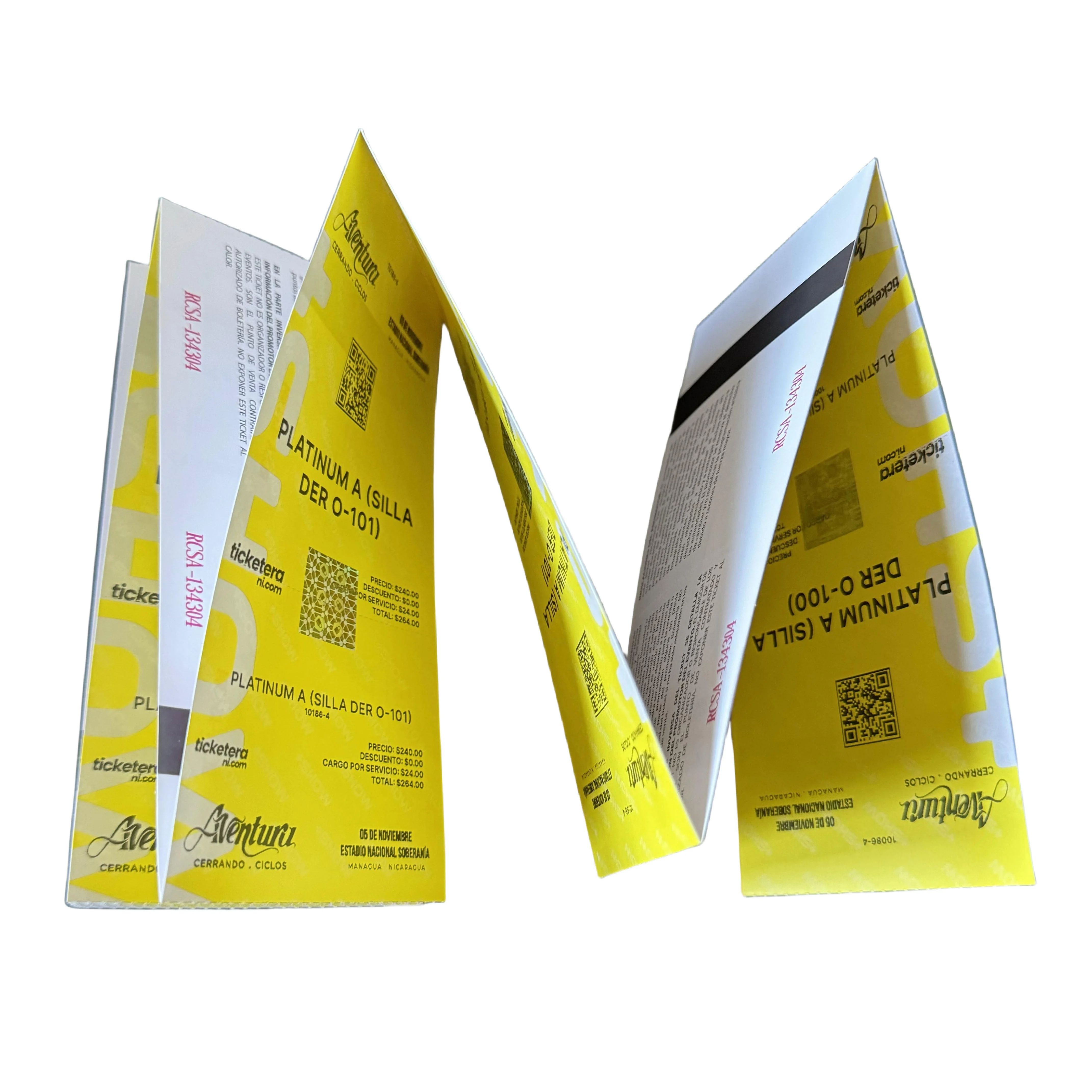 custom micro text fluorescent invisible anti-counterfeiting ink admission thermal paper Tickets for event