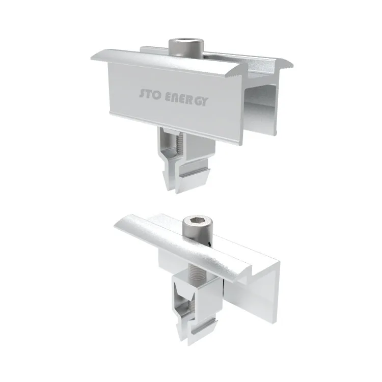 High Quality Solar PV Structure Panel Quick Mount Clip Rapid Black Aluminum Mid Clamp For Roof Mounting Solar Panel